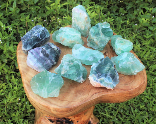 Natural Rainbow Fluorite Pieces