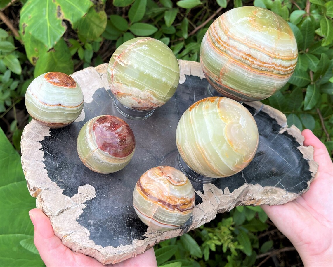 Onyx Crystal Sphere And Display Stand