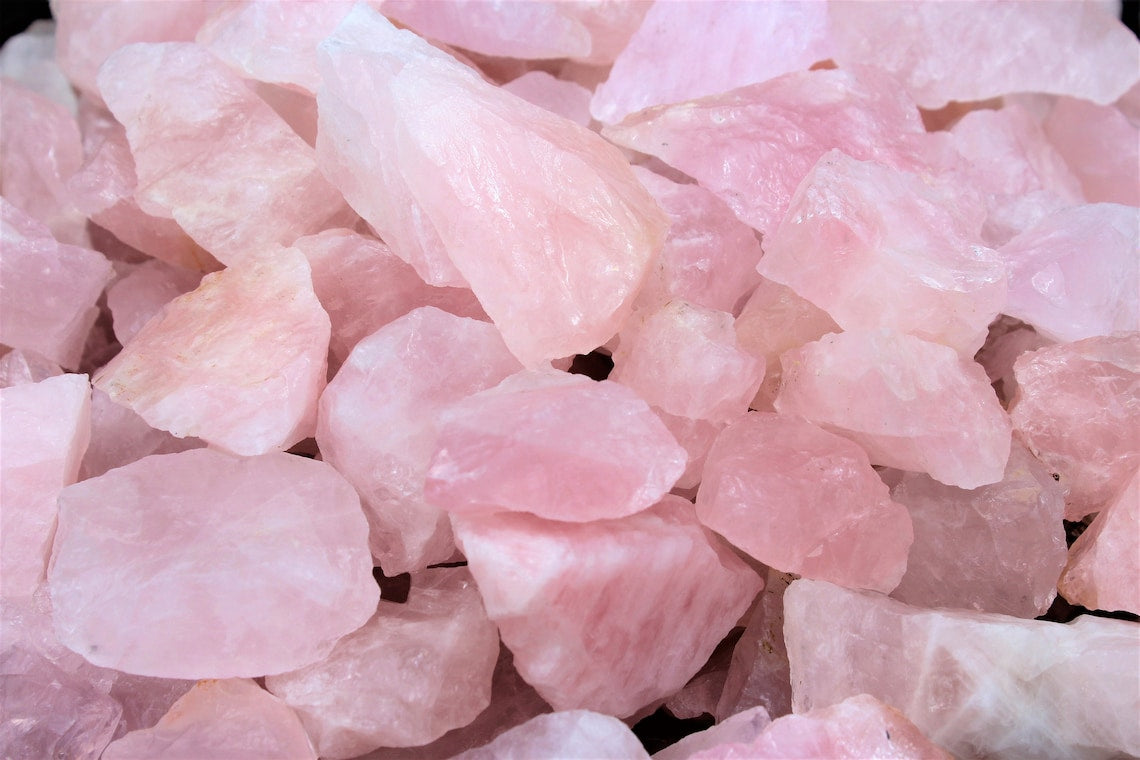 Pack Of 5 Rose Quartz Rough Natural Stones