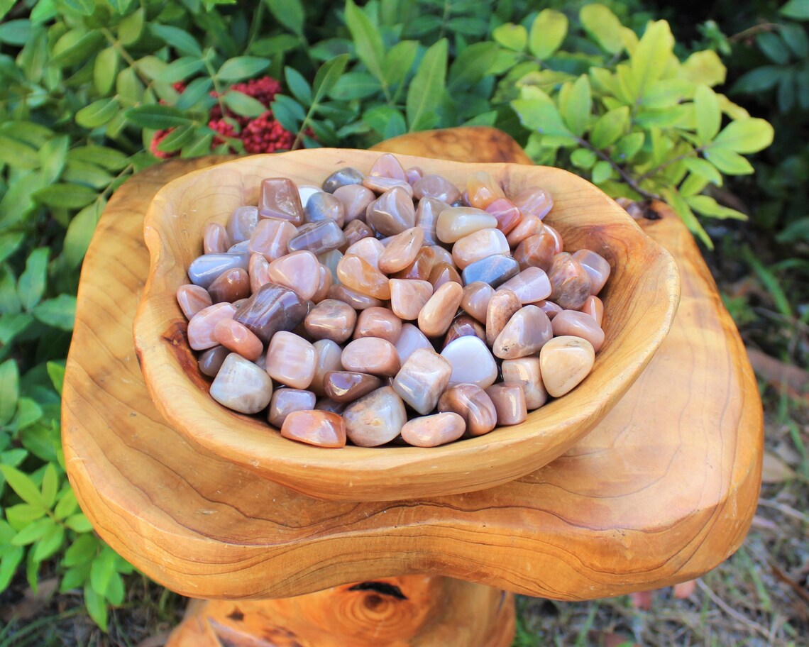 Peach Moonstone Tumbled Stones