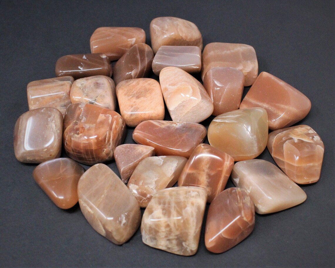 Peach Moonstone Tumbled Stones