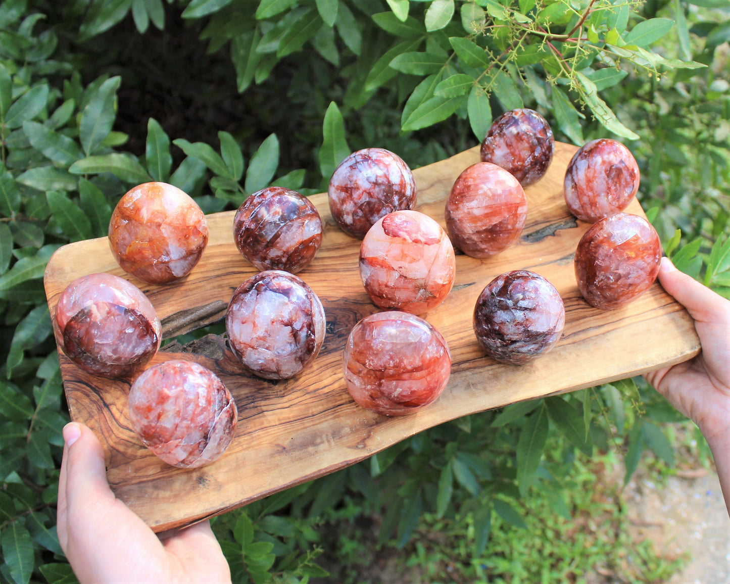 Polished Hematoid Quartz Crystals