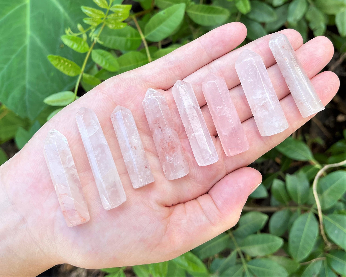 Polished Rose Quartz Towers