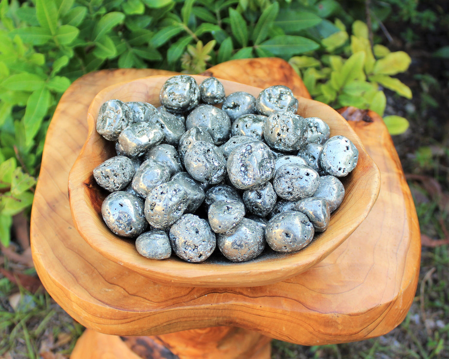 Pyrite Rough Natural And Tumbled Stones Set