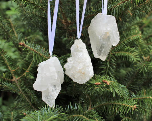 Quartz Cluster Crystal Christmas Ornament