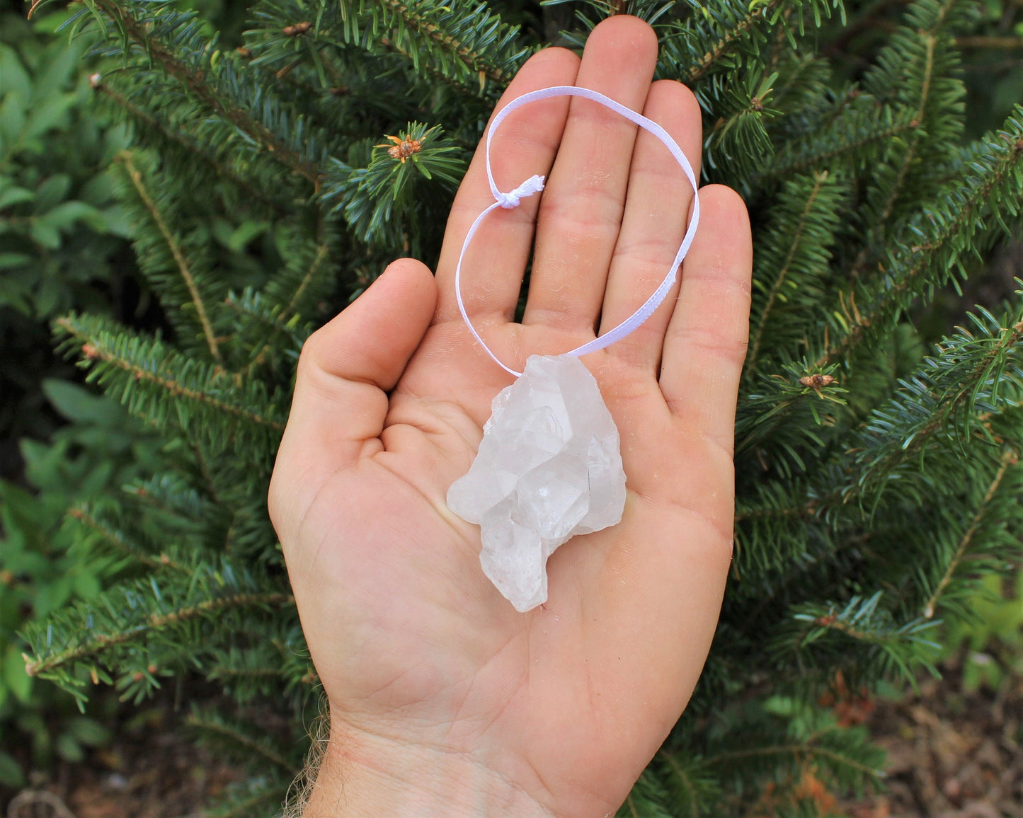 Quartz Cluster Crystal Christmas Ornament