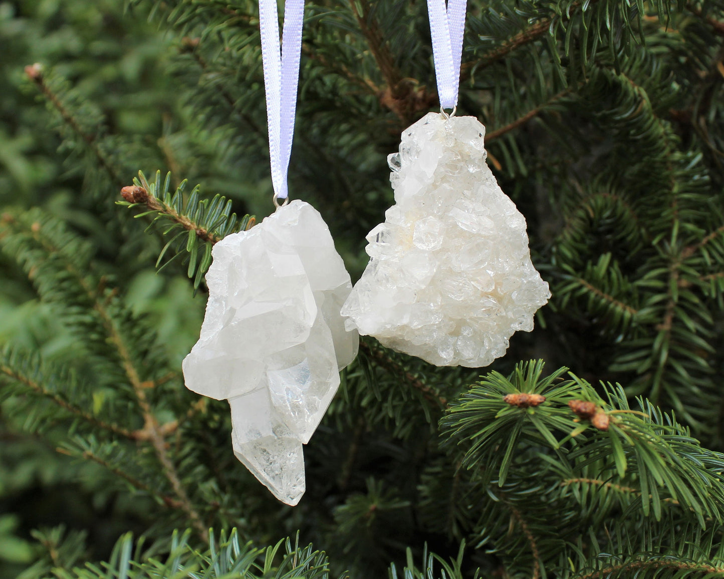 Quartz Cluster Crystal Christmas Ornament