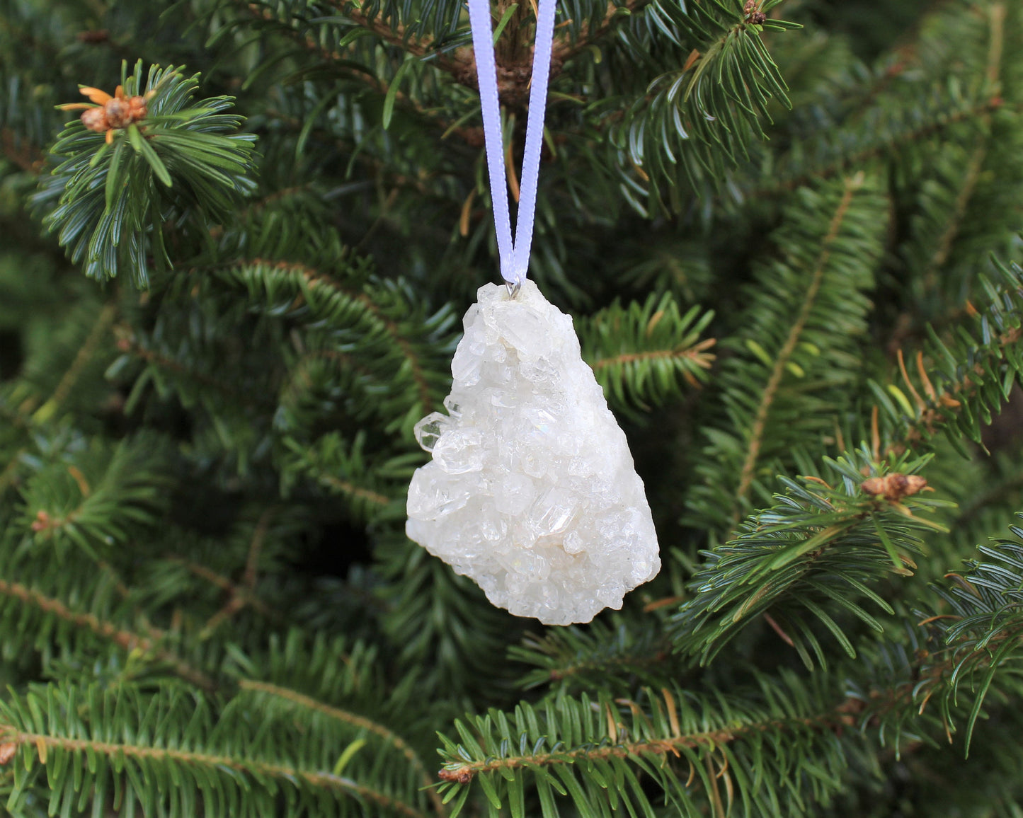 Quartz Cluster Crystal Christmas Ornament