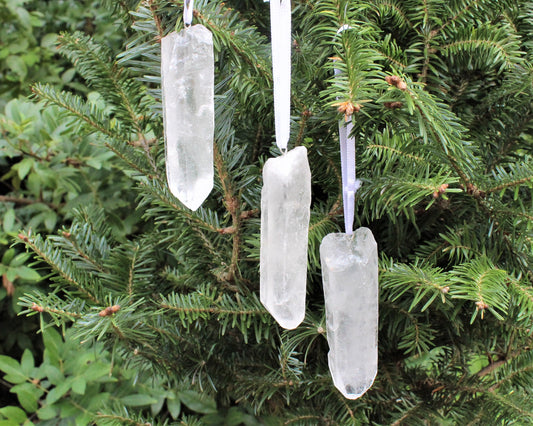 Quartz Point Crystal Christmas Ornament