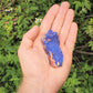 Raw Azurite Crystal Stone On Quartz