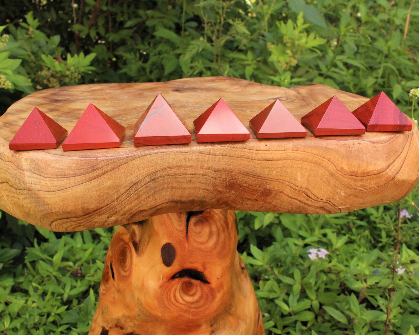 Carved Jasper Crystal Pyramid
