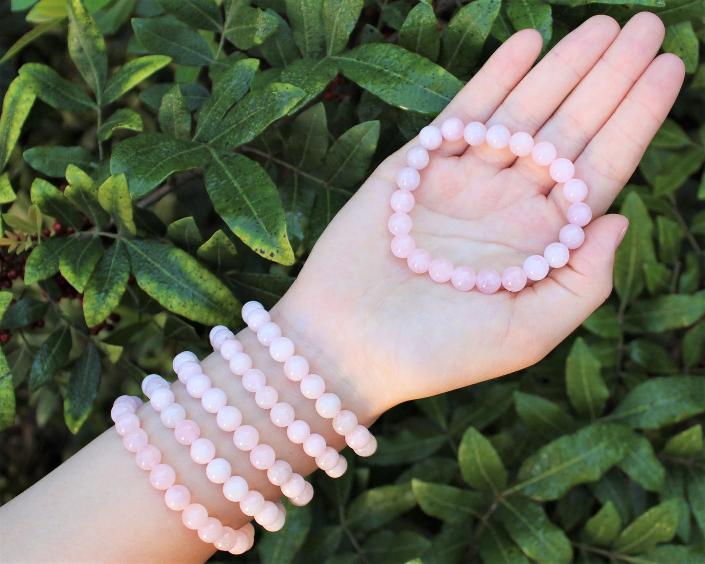 Rose Quartz Bead Bracelet