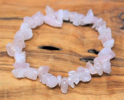 Rose Quartz Chip Bracelet