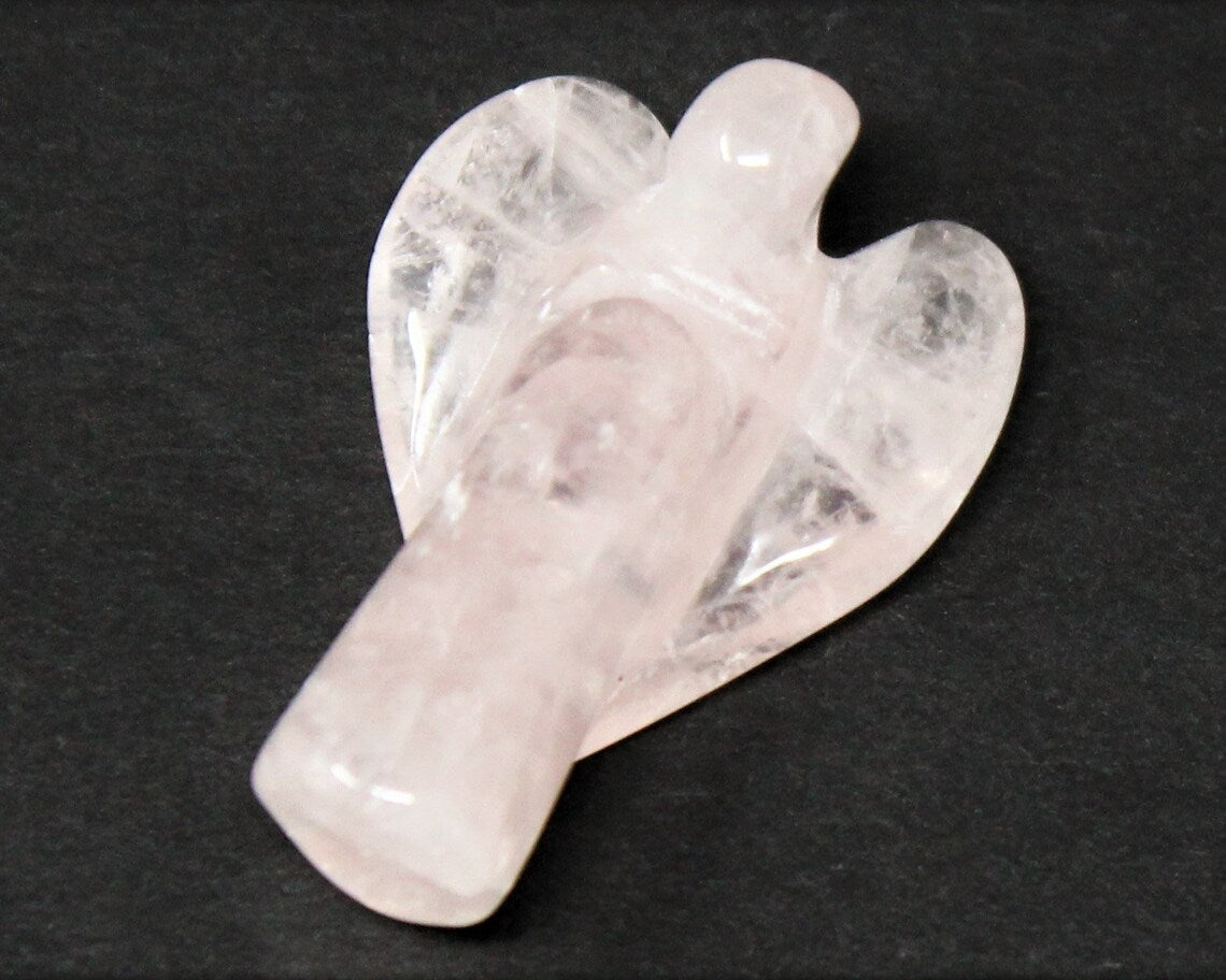 Rose Quartz Crystal Pocket Angel