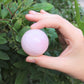 Rose Quartz Crystal Sphere With Display Stand