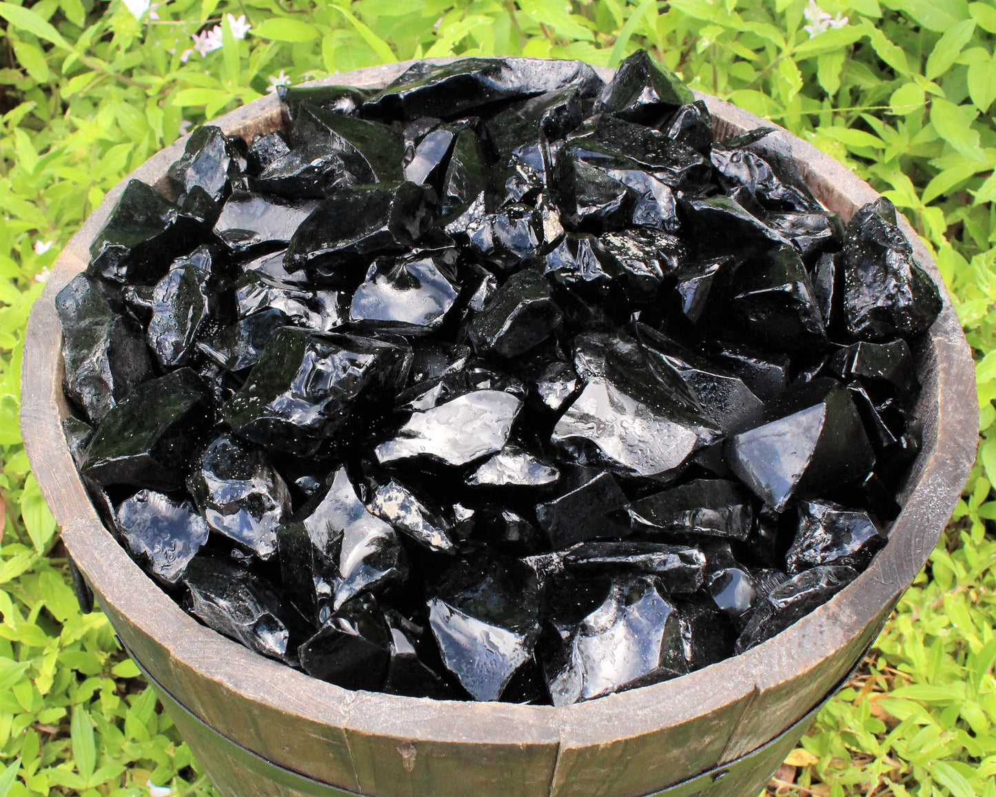 Dark Rough Obsidian Natural Stones
