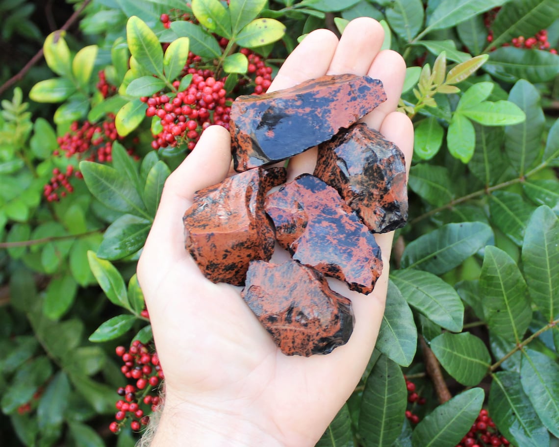 Rough Mahogany Obsidian Natural Stones