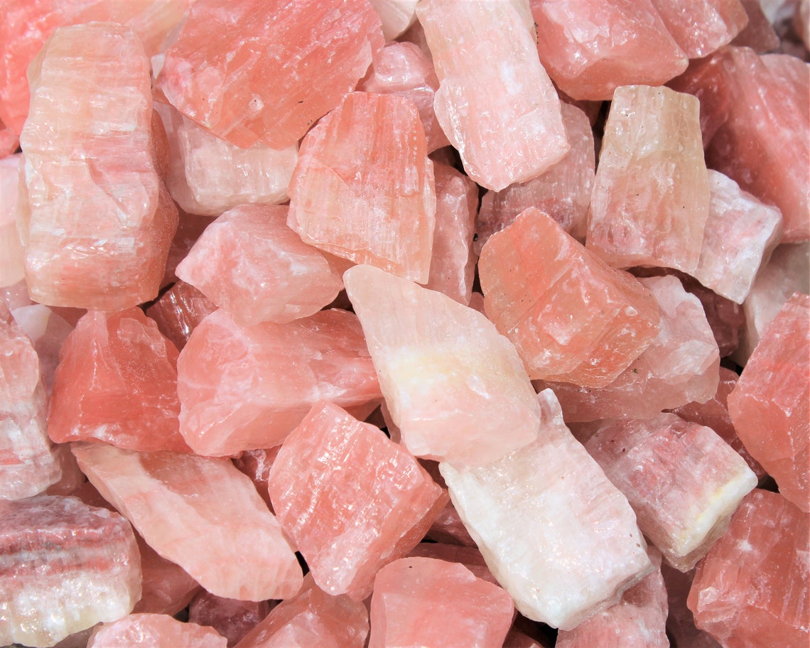 Rough Natural Strawberry Calcite