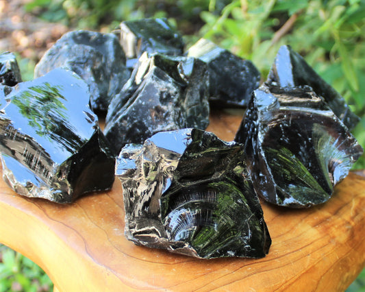 Rough Obsidian Natural Crystals