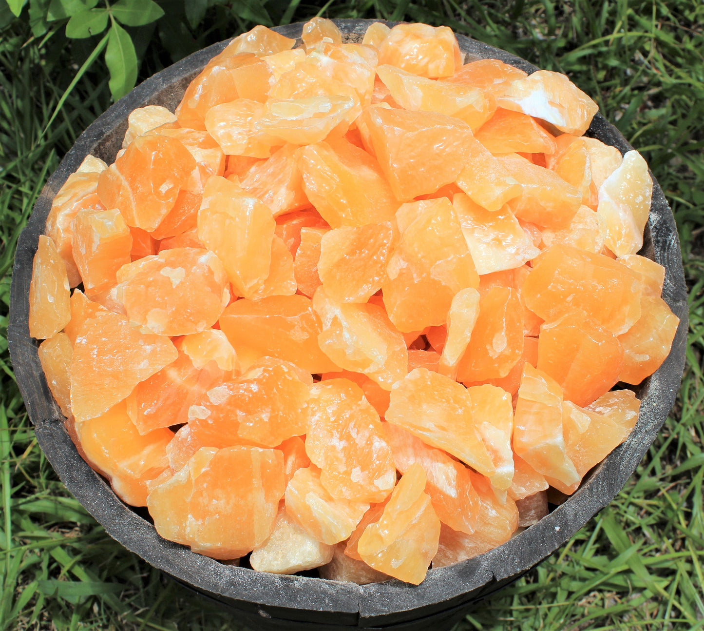 Rough Orange Calcite Natural Stones
