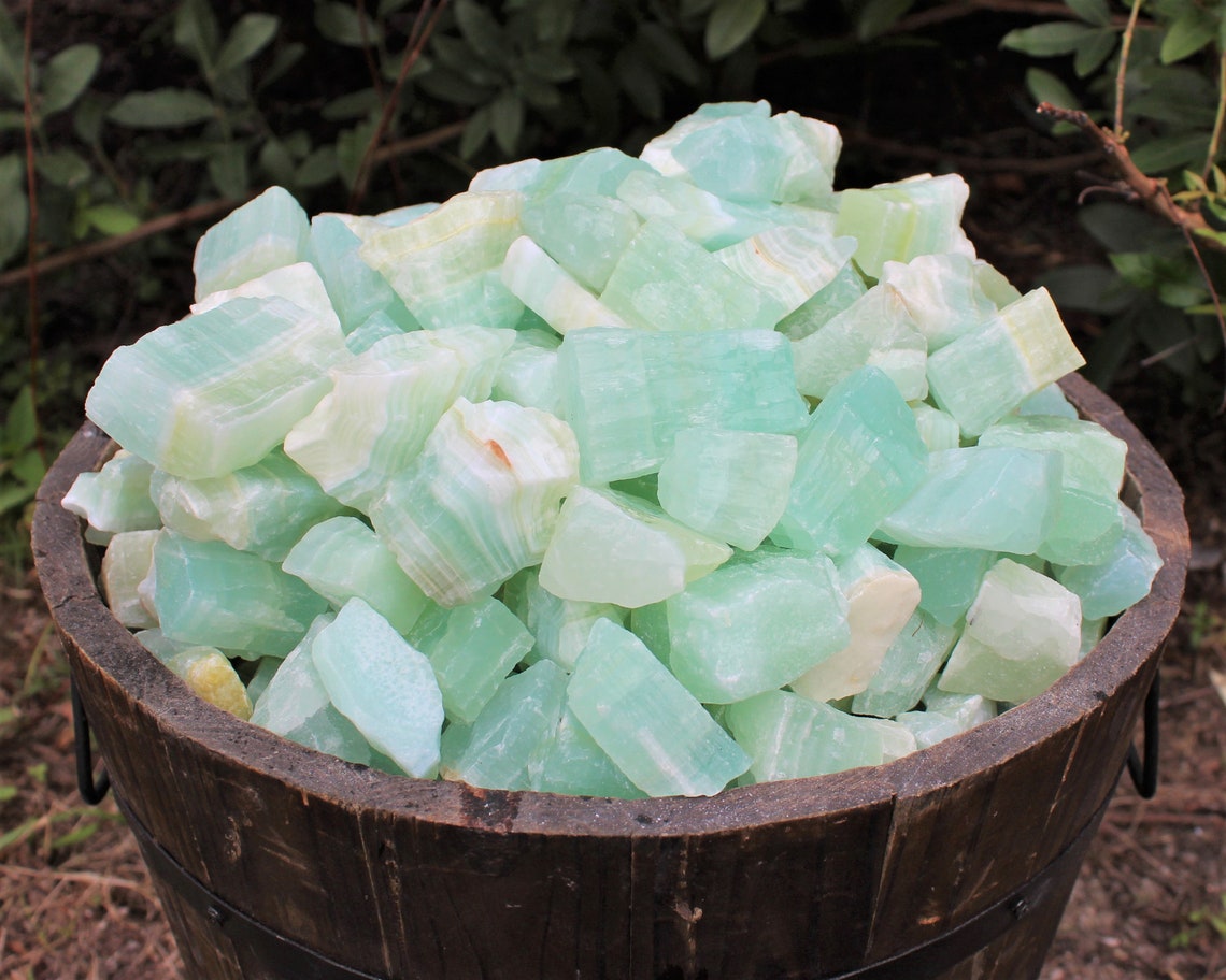 Rough Pistachio Calcite Natural Stones