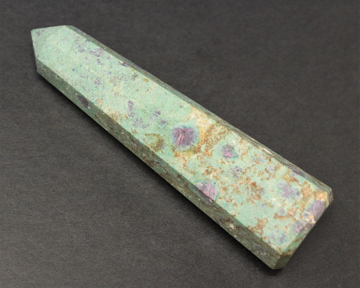 Ruby Fuchsite With Kyanite Obelisk