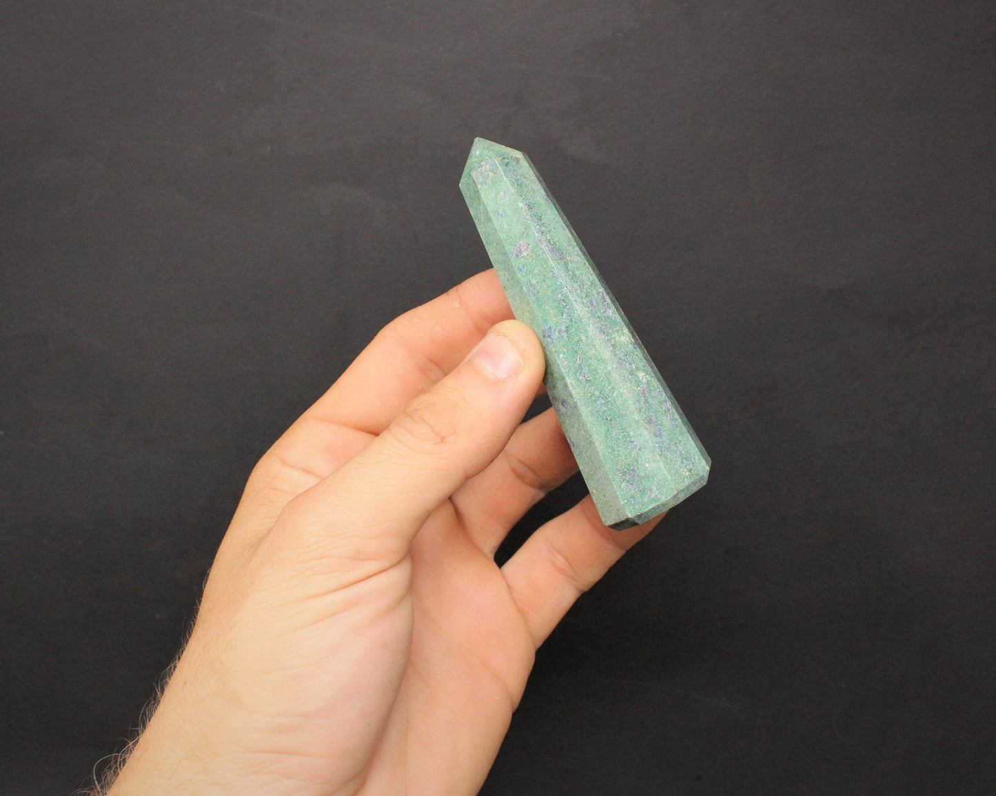 Ruby Fuchsite With Kyanite Obelisk