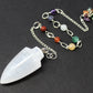 Selenite Pendulum And Seven Chakra Chain