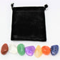 Set Of 7 Tumble Gemstones And Carry Pouch