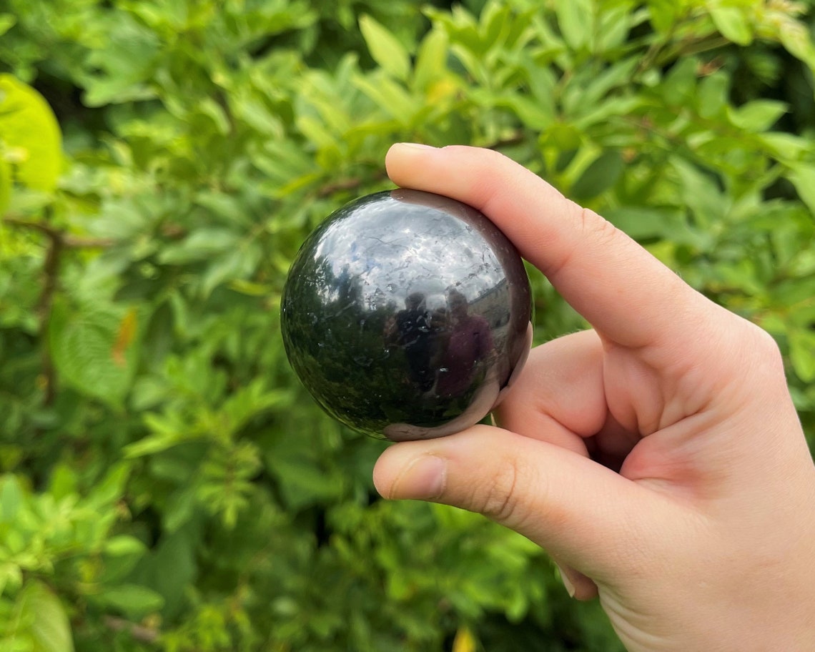 Shungite Crystal Sphere With Stand