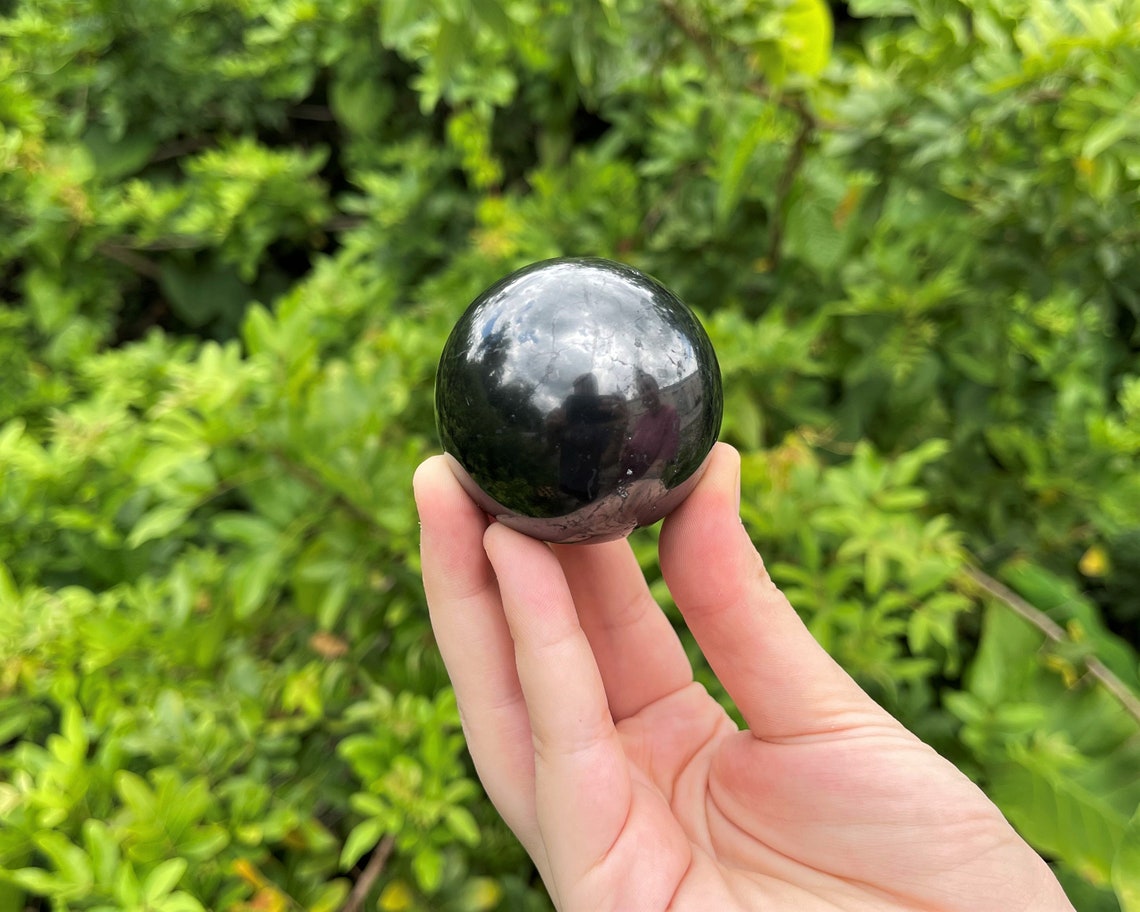 Shungite Crystal Sphere With Stand