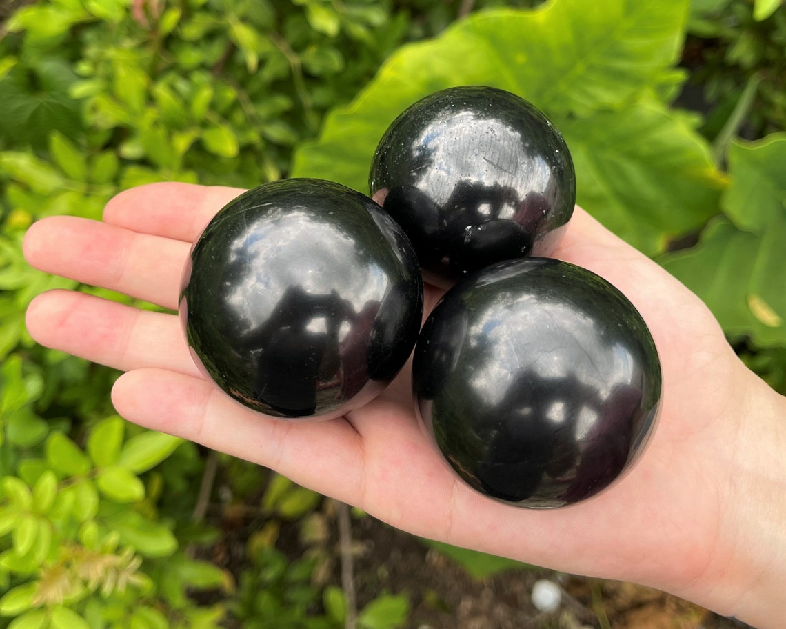 Shungite Crystal Sphere With Stand