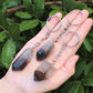 Smokey Quartz Crystal Point Keychain