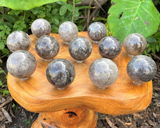 Smoky Quartz Crystal Sphere With Stand