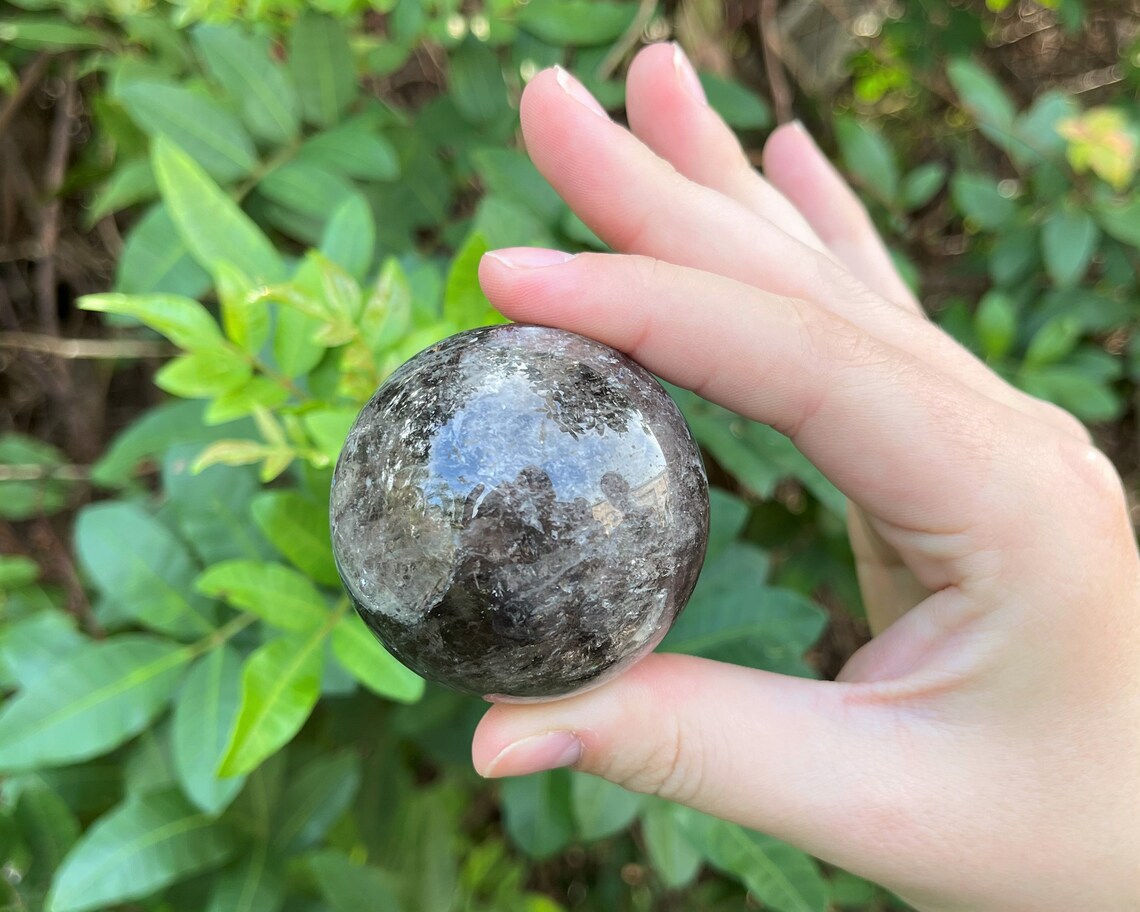 Smoky Quartz Crystal Sphere With Stand