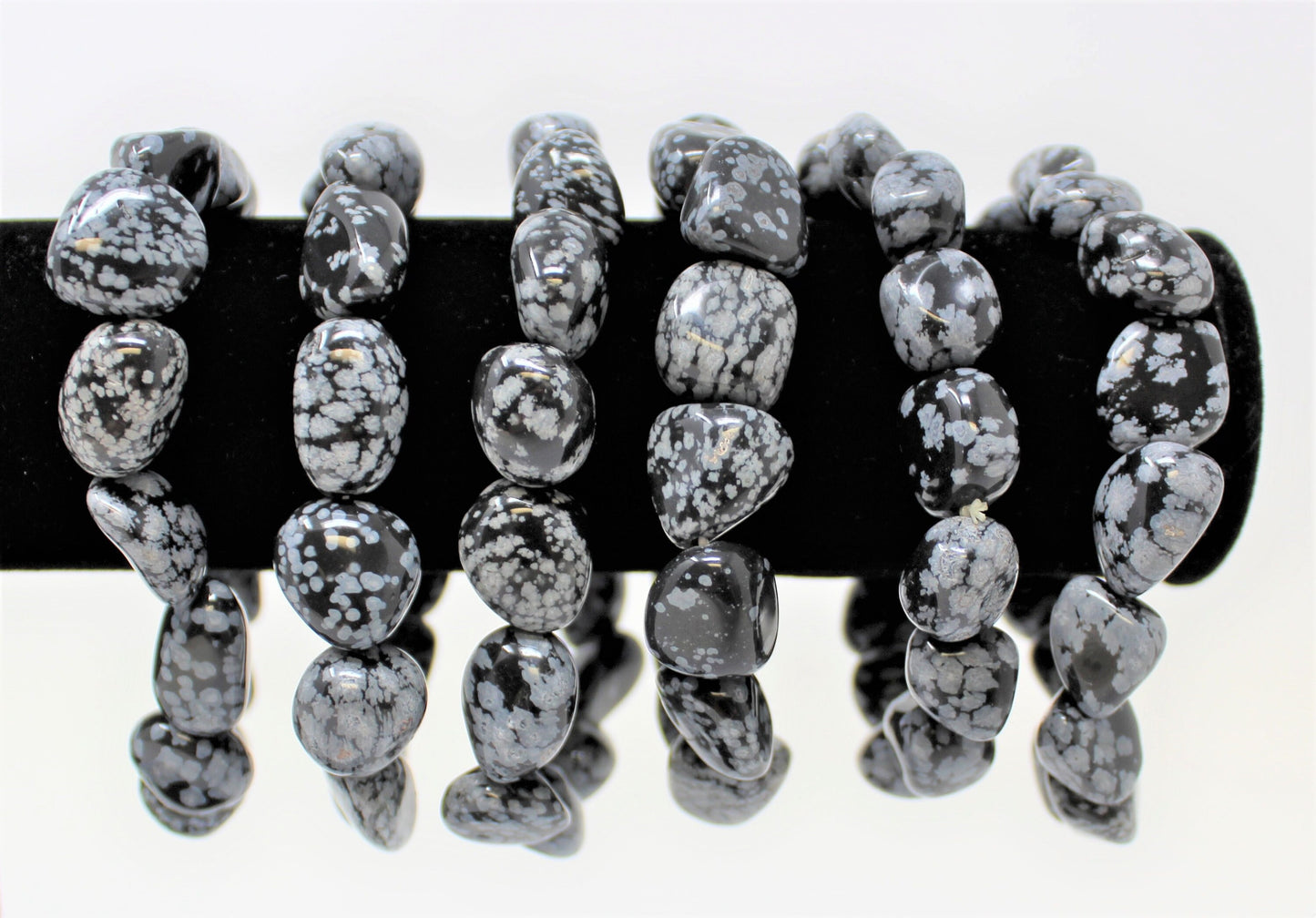 Snowflake Obsidian Tumbled Gemstone Bracelet