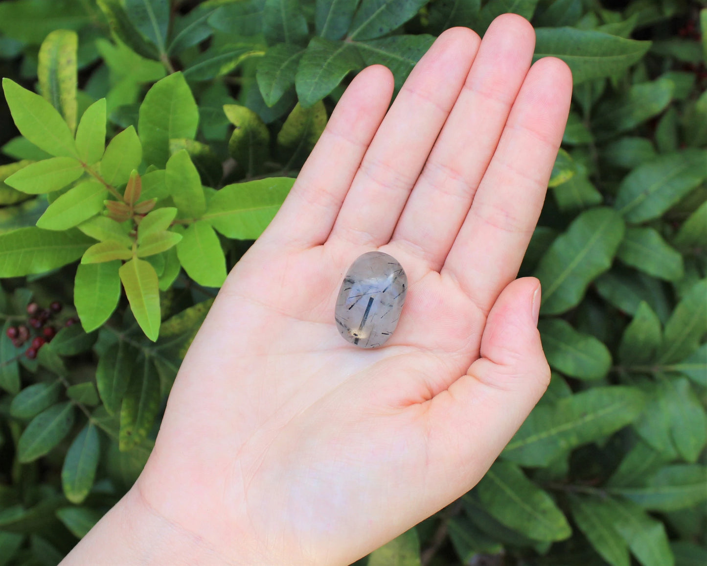 Tourmalinated Quartz Tumbled Stones