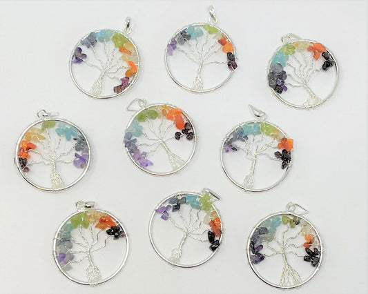 Tree Of Life Crystal Pendants