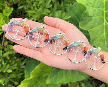 Tree Of Life Crystal Pendants