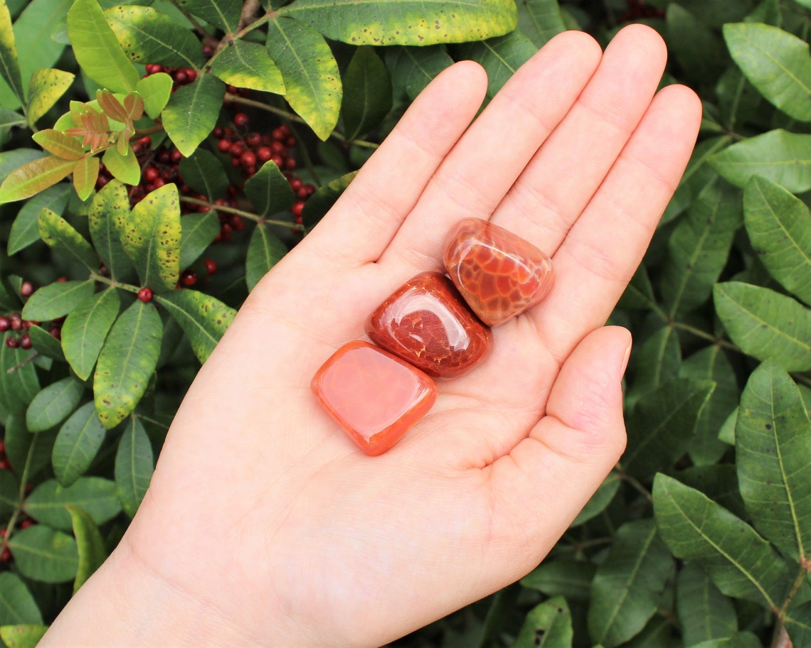 Tumbled Fire Agate Stones