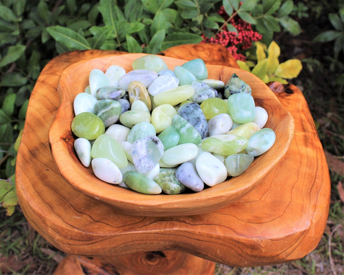 Tumbled Light Jade Stones