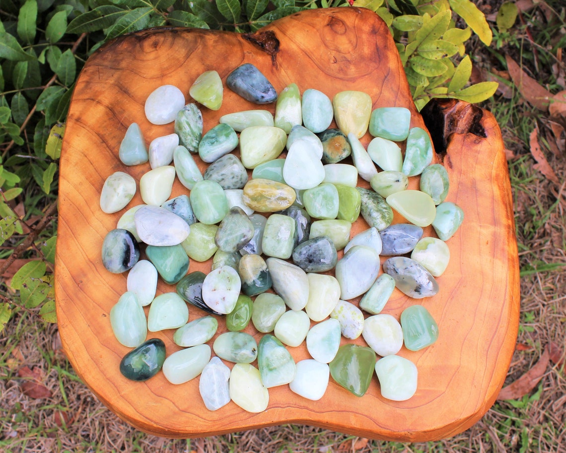 Tumbled Light Jade Stones