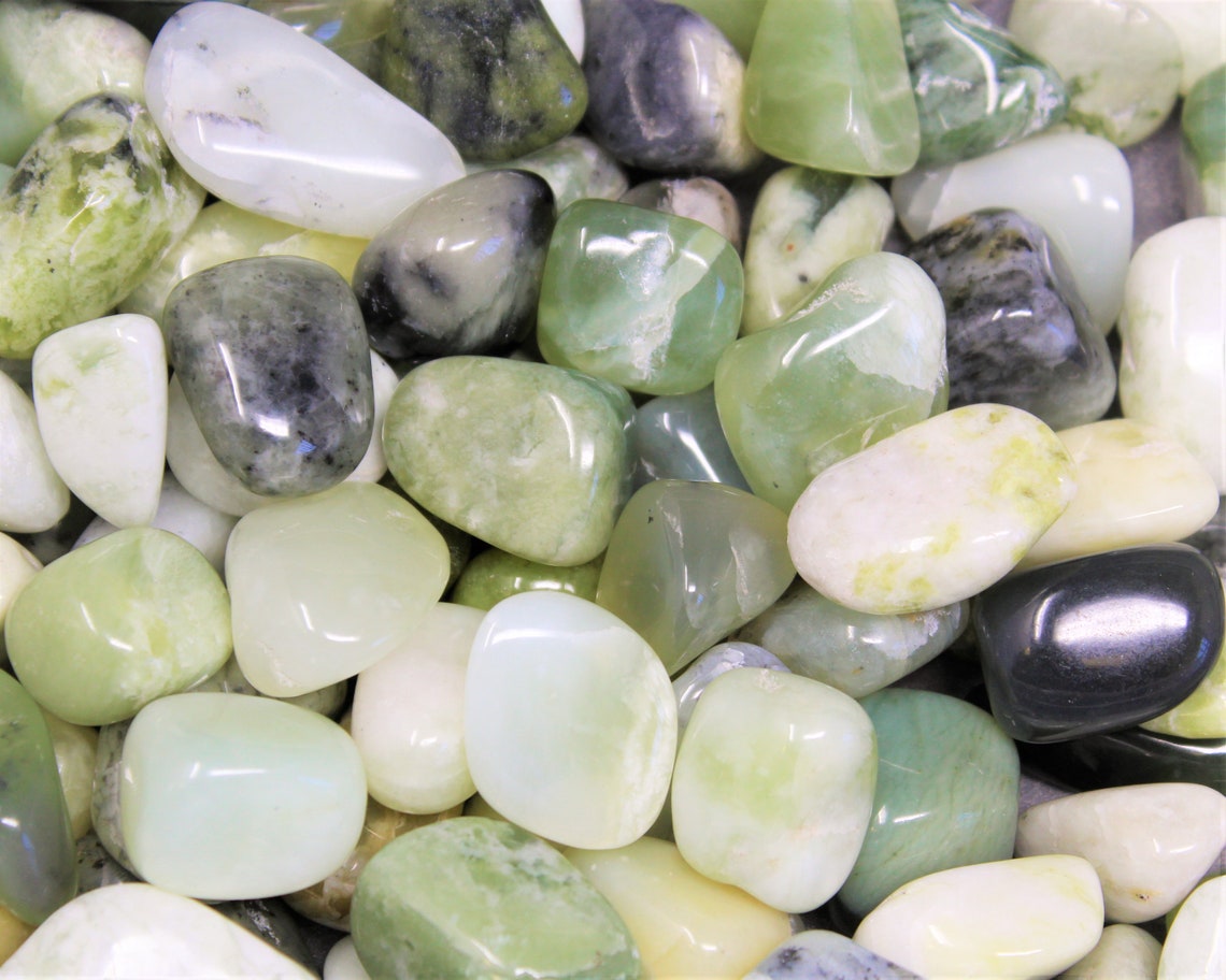 Tumbled Light Jade Stones
