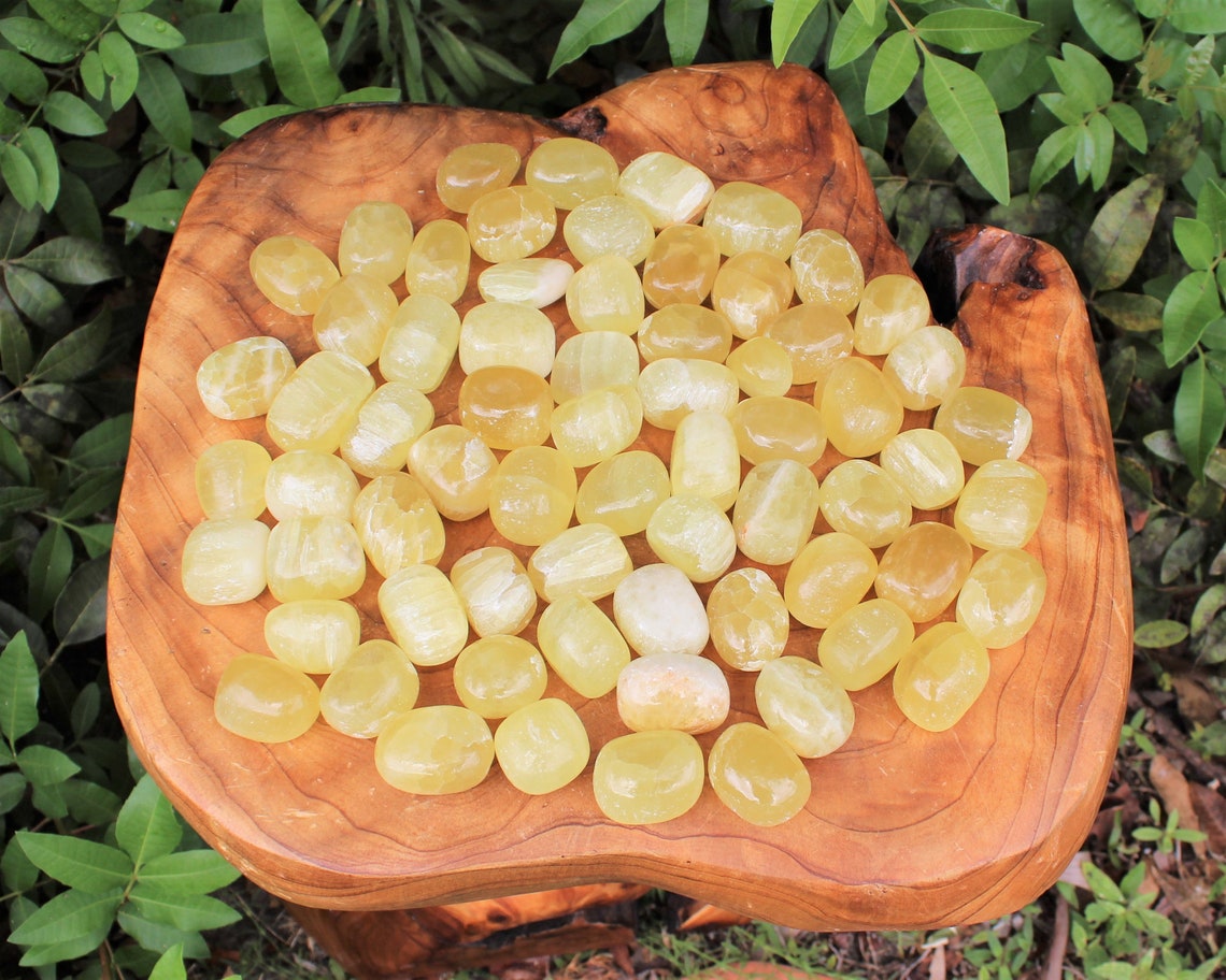 Tumbled Pineapple Calcite Stones