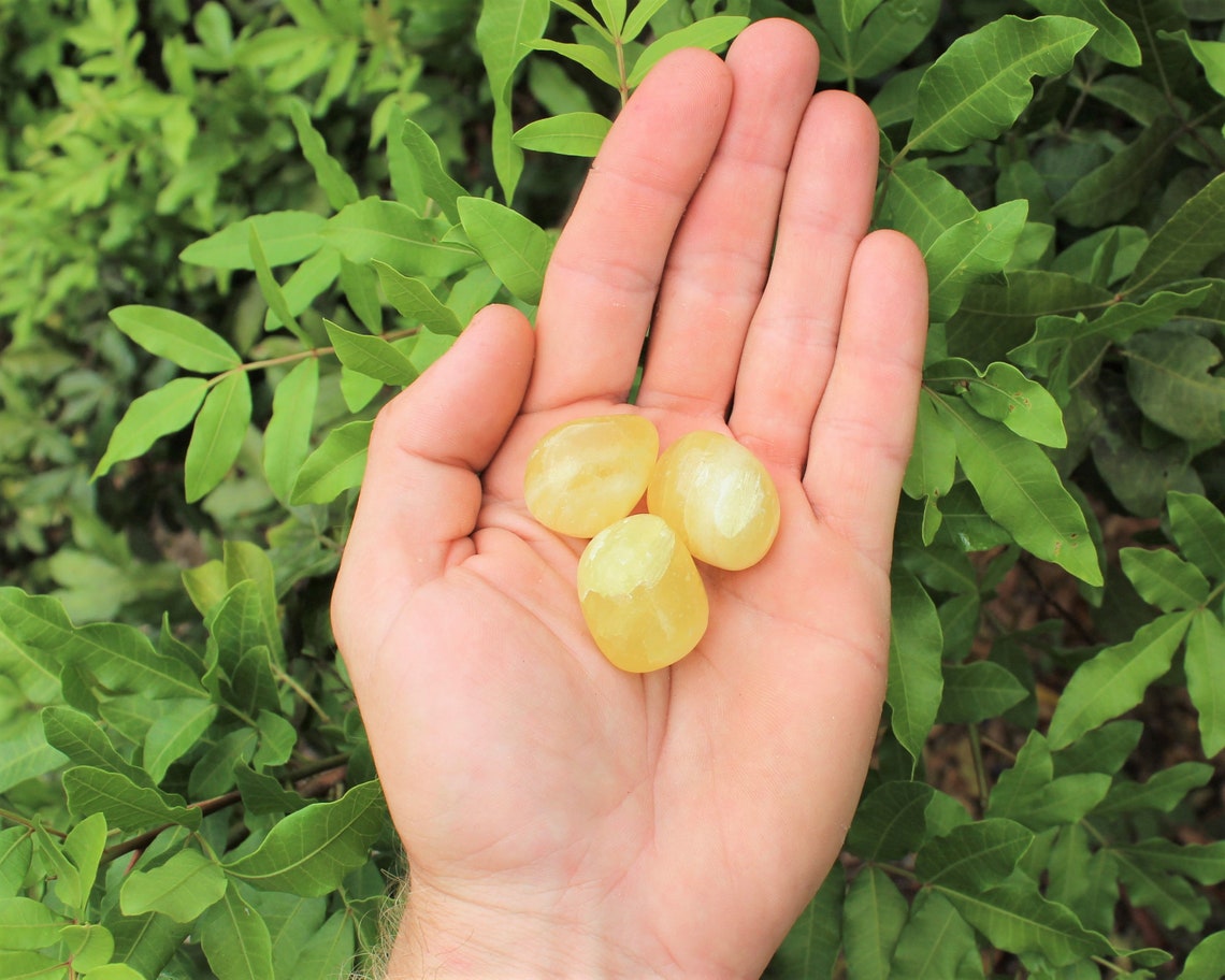 Tumbled Pineapple Calcite Stones