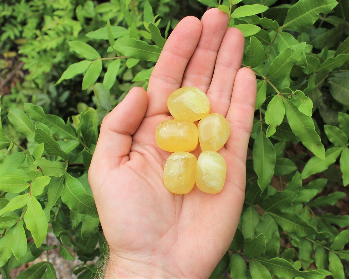 Tumbled Pineapple Calcite Stones