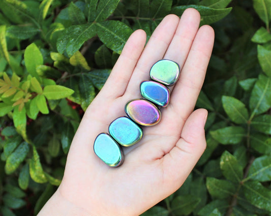 Tumbled Rainbow Hematite Stones