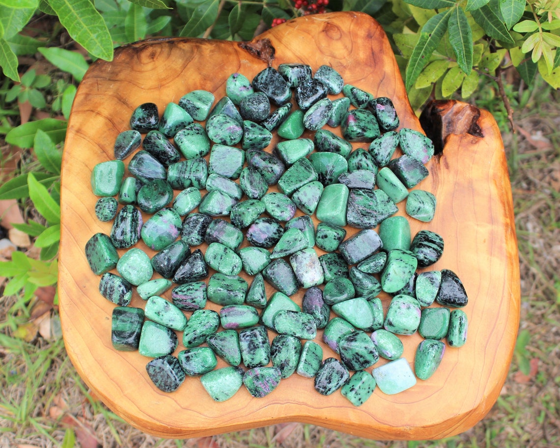 Tumbled Ruby Zoisite Stones