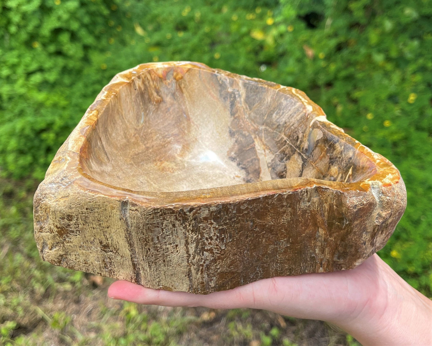 Wood Decorative Crystal Bowl