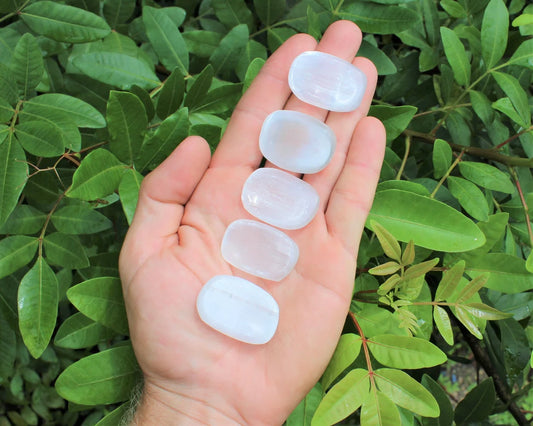 Selenite Worry Stone